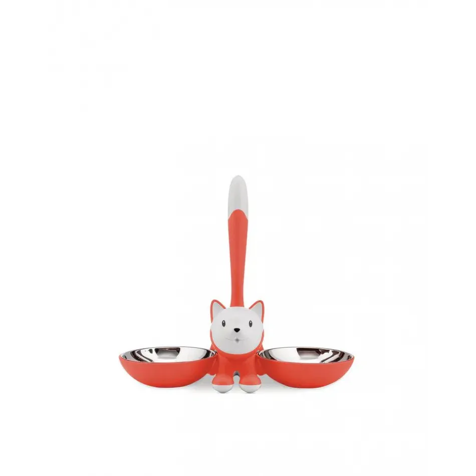 Tigrito Cat Bowl - Red Orange