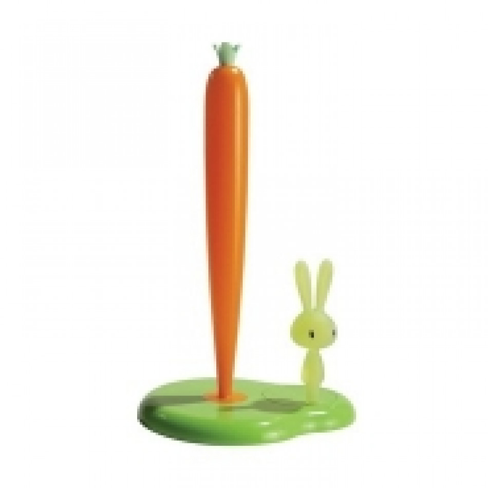 Bunny & Carrot Paper Towel Holder By Stefano Giovannoni Green