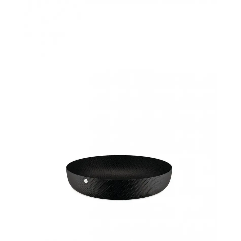 Metal Contemporary Decorative Bowl - Black 24cm