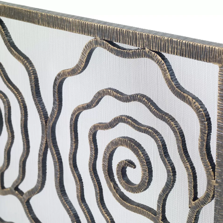 Spiral 3-Panel Fireplace Screen