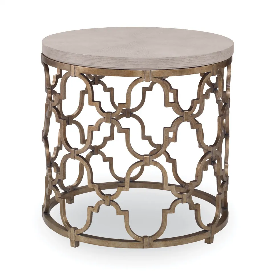 Filigree End Table Dove White