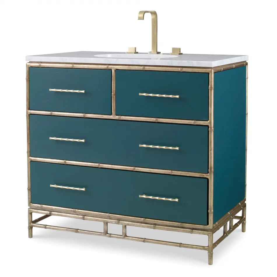 Chinoiserie 38" Single Bath Vanity Peacock