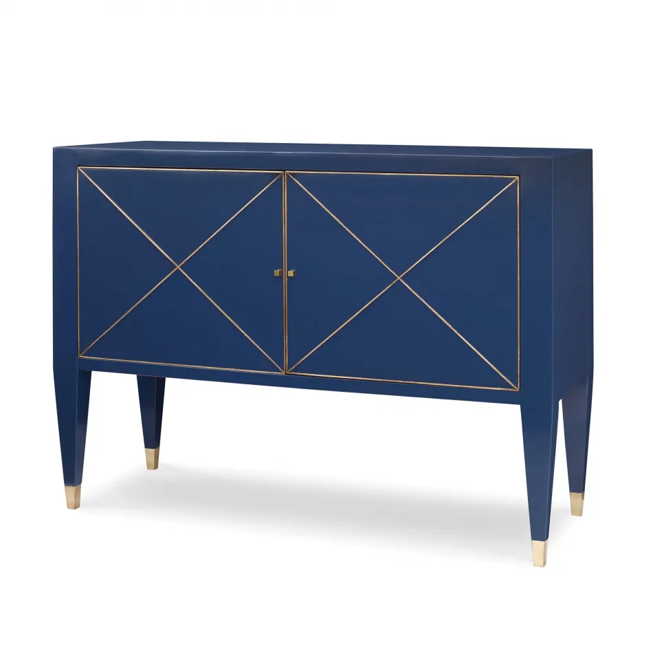 Beaumont Cabinet Cadet Blue w/ Gold