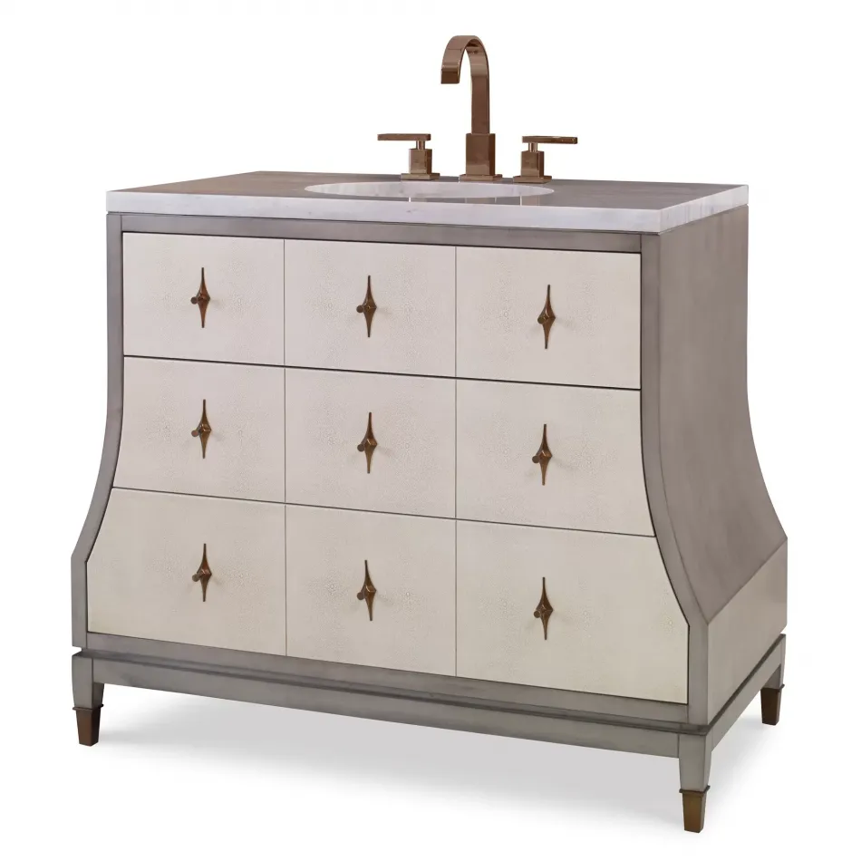 Tapered 42" Single Bath Vanity Ash Grey/Linen