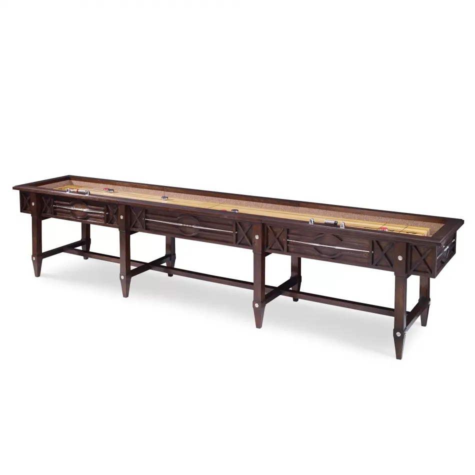 Spindle Shuffleboard Table Walnut