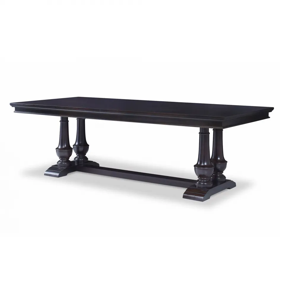 Harvest Dining Table (96" Wood Top) Rubbed Raven