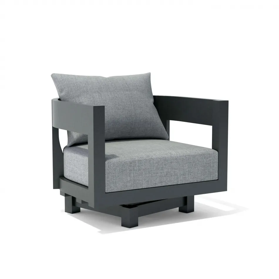 Outdoor Coronado Aluminum Swivel Armchair