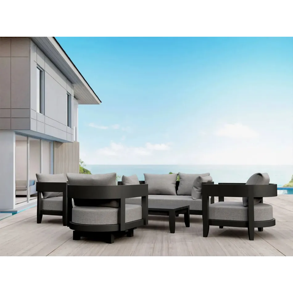 Outdoor Set-173 5-Pc Coronado Aluminum Deep Seating Set