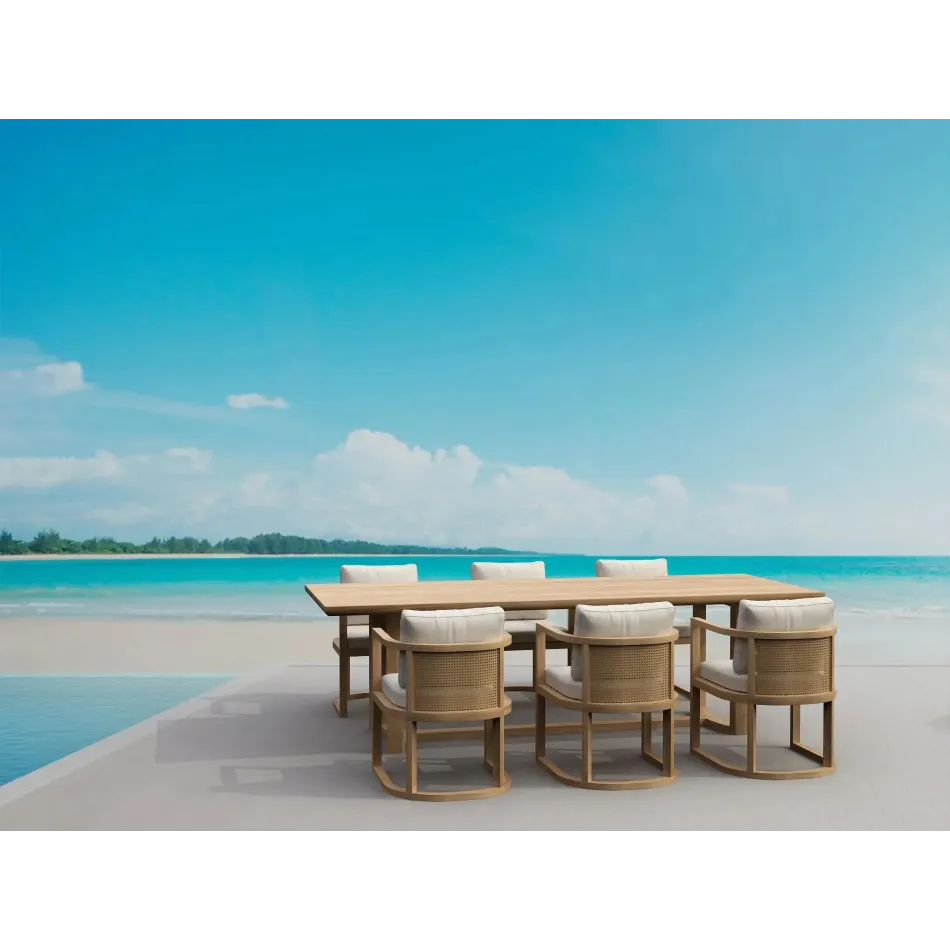 Outdoor Set-223 7-Pc Junus Dining Table Set