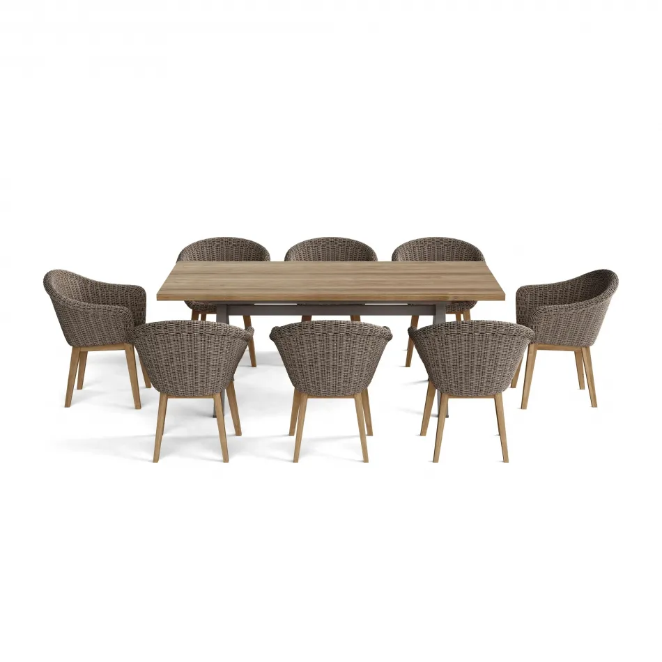 Outdoor Set-39A 9-Pc Alura Padua Dining Table Set