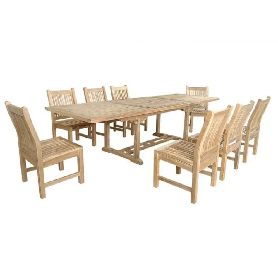 Bahama Sahara 9-Piece 10' Rectangular Dining Set (SET-79)
