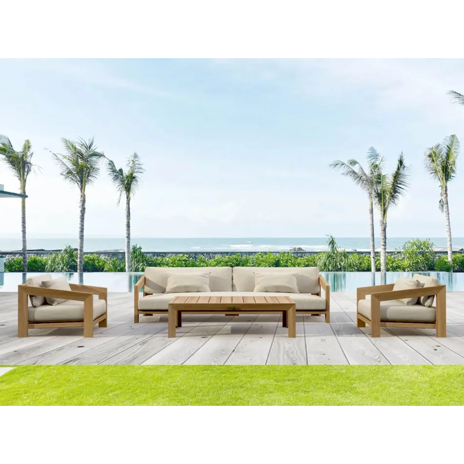 Outdoor Set-851 4-Pc Smyrna Deep Seating Set