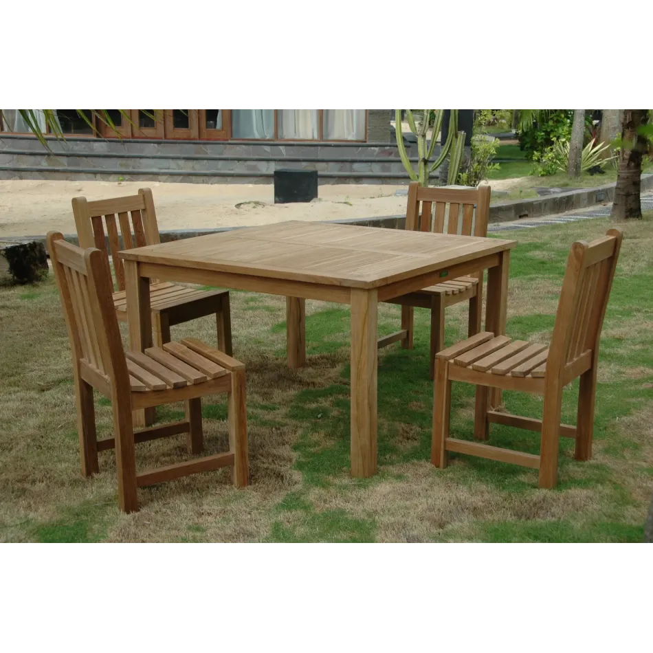 Outdoor Windsor Classic Side Chair 5-Pieces Dining Table Set