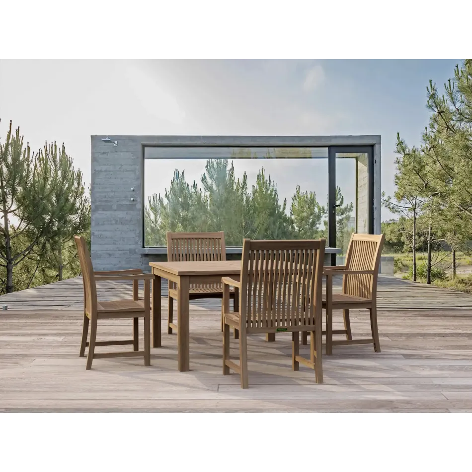 Outdoor Windsor Chicago 5-Pieces Dining Table Set