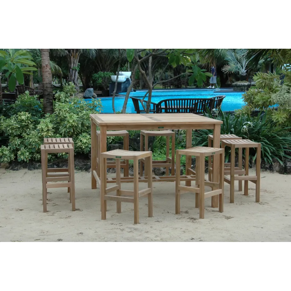 Outdoor Windsor Montego 9-Pieces Square Bar Set