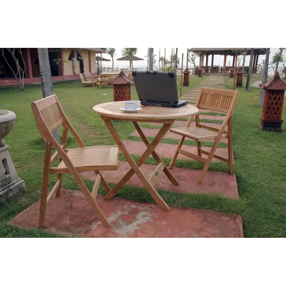 Outdoor Windsor 3-Pieces Round Bistro Set