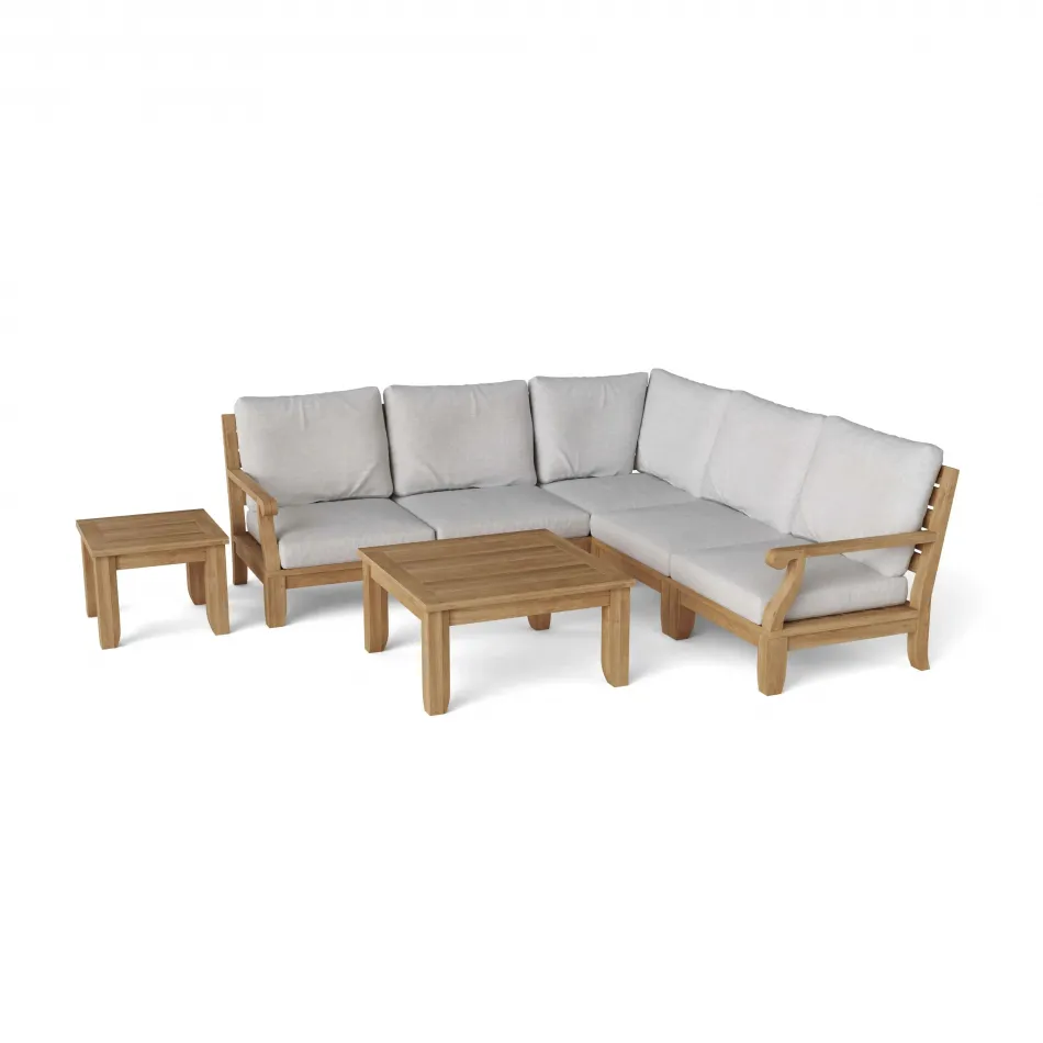 Riviera Luxe 7-Pieces Modular Set With Square Tables