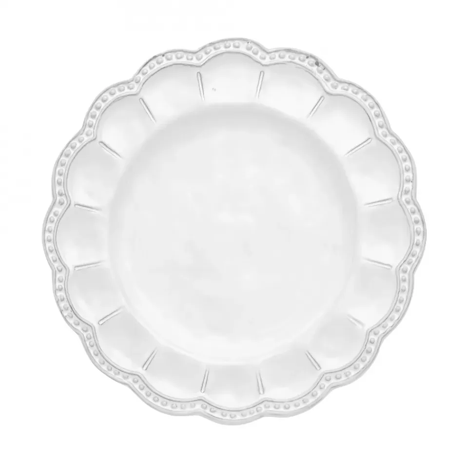 Bella Bianca Beaded Salad Plate 9" D