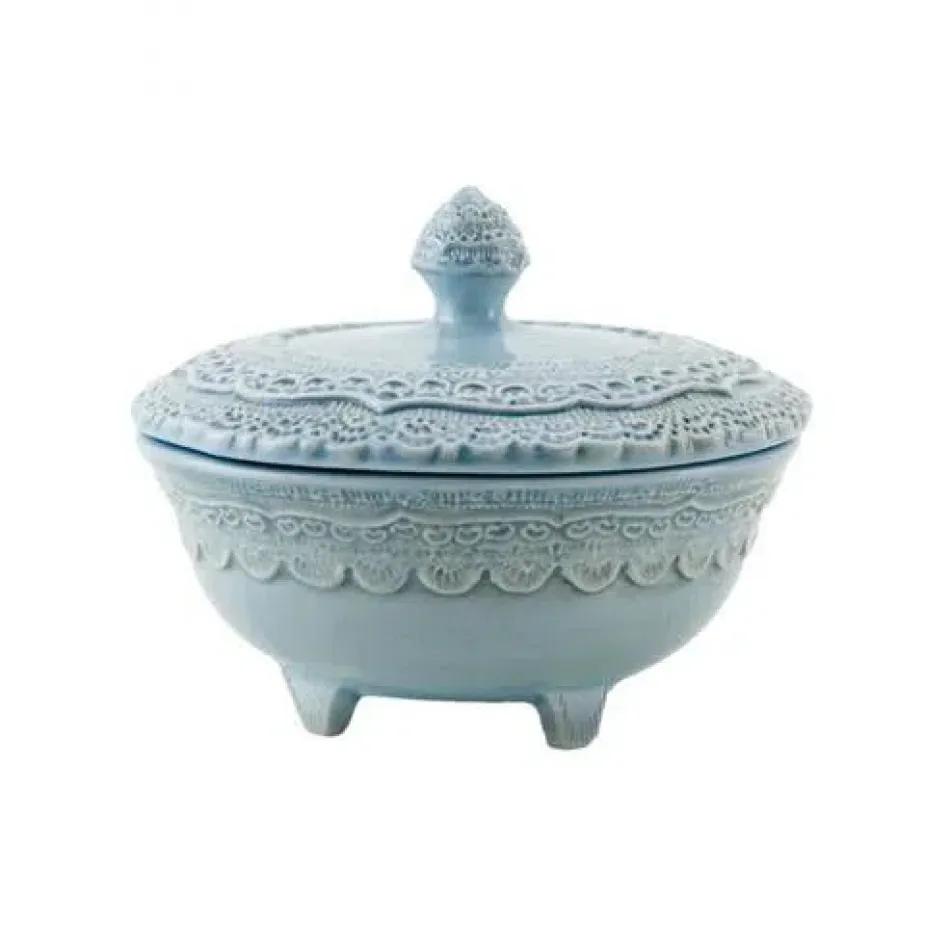 Finezza Blue Petite Covered Dish 4.5"H 5.5"W, 10 OZ