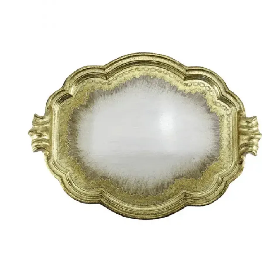 Florentino Antique Gold Wooden Tray Large