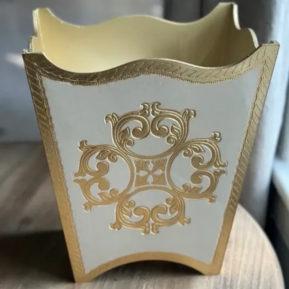 Florentino Baroque Wooden Waste Basket