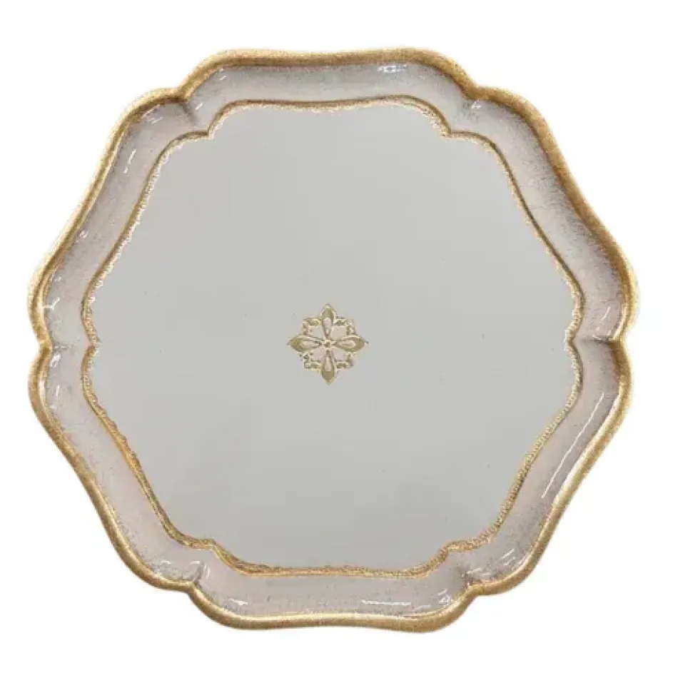 Florentino Baroque Taupe Wooden Tray 15"x15.5"