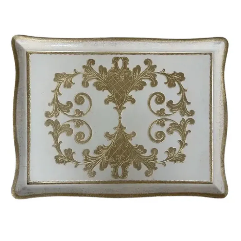 Florentino Baroque Taupe Rectangular Tray