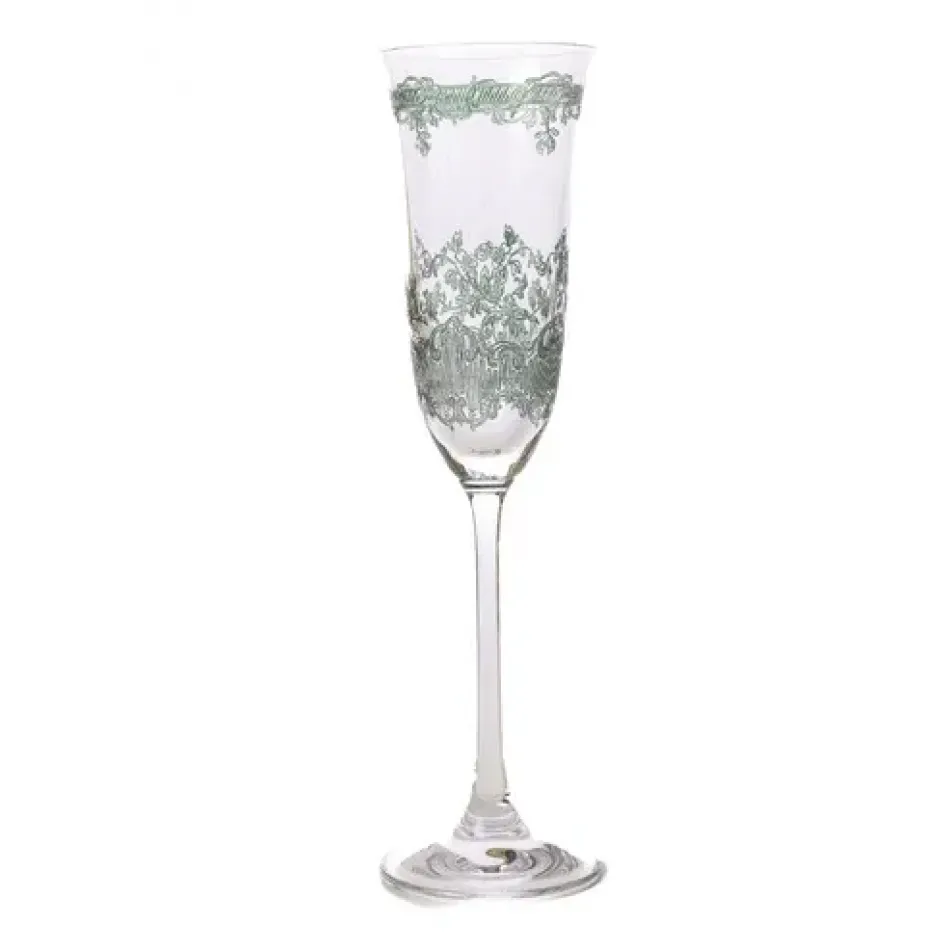 Giardino Forest Green Champagne Flute