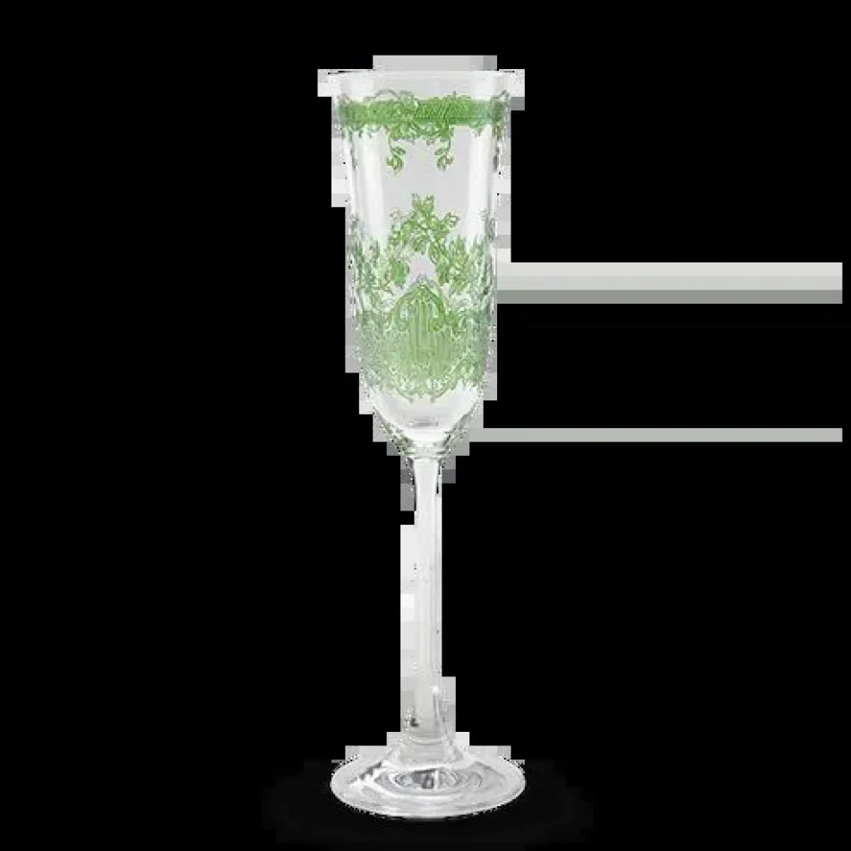 Giardino Green Champagne Flute