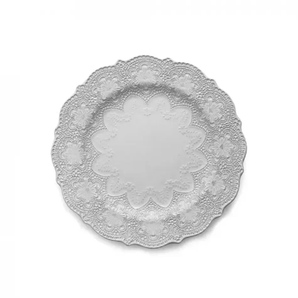 Merletto White Dinner Plate 10.75" D