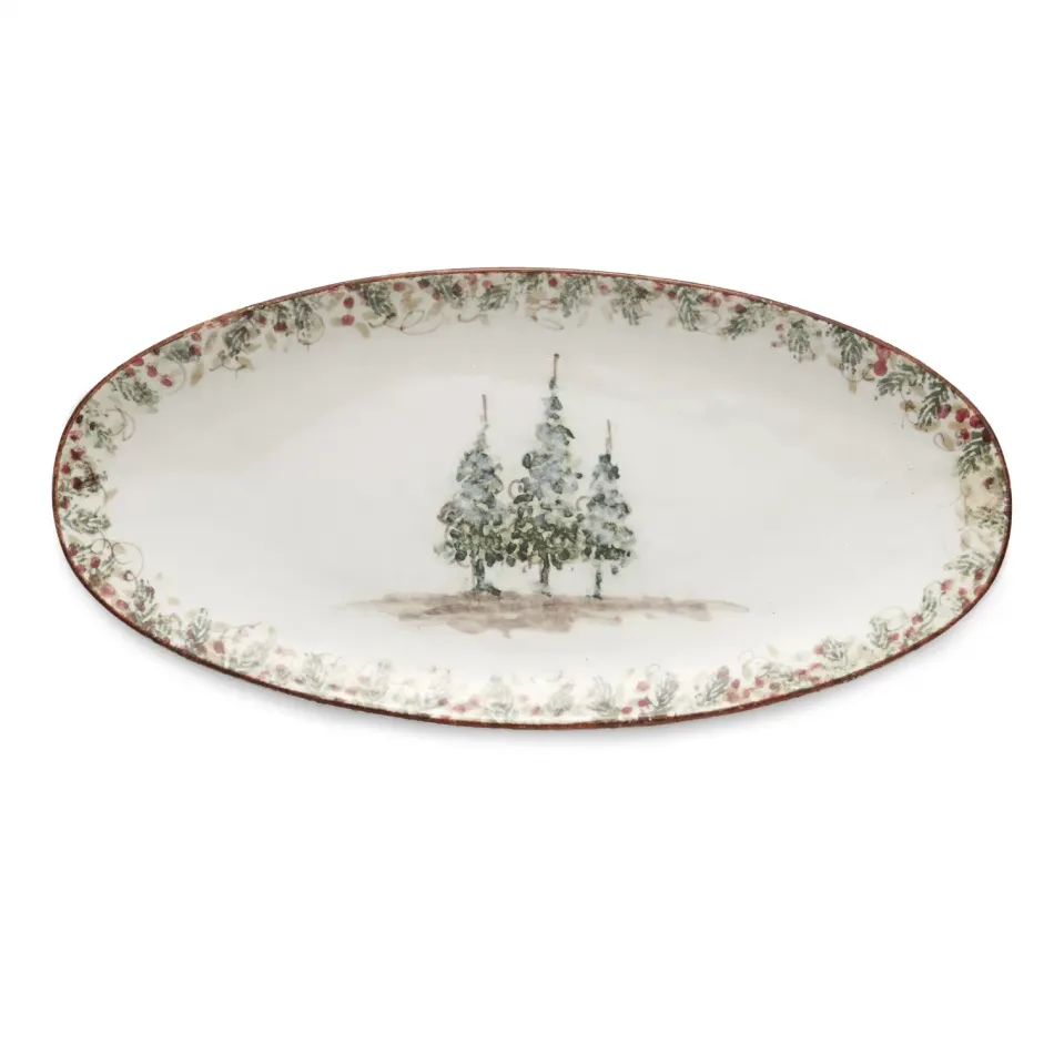 Natale Long Oval Platter 15" L x 7.25" W x 1.25" H