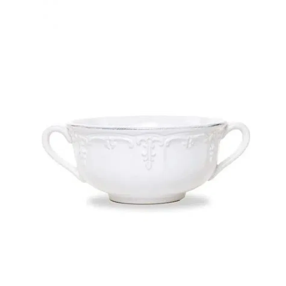 Renaissance White Two-Handled Soup Bowl