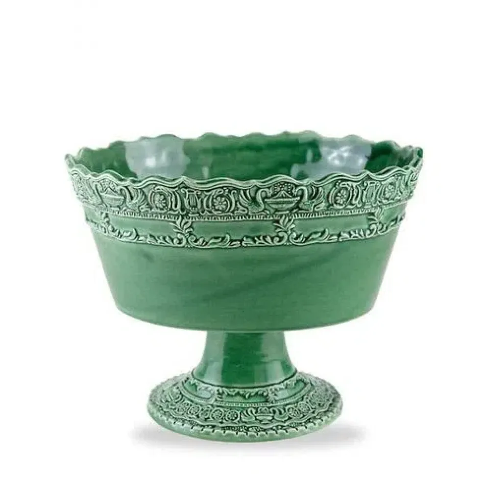 Renaissance Italian Green Stemmed Fruit Bowl