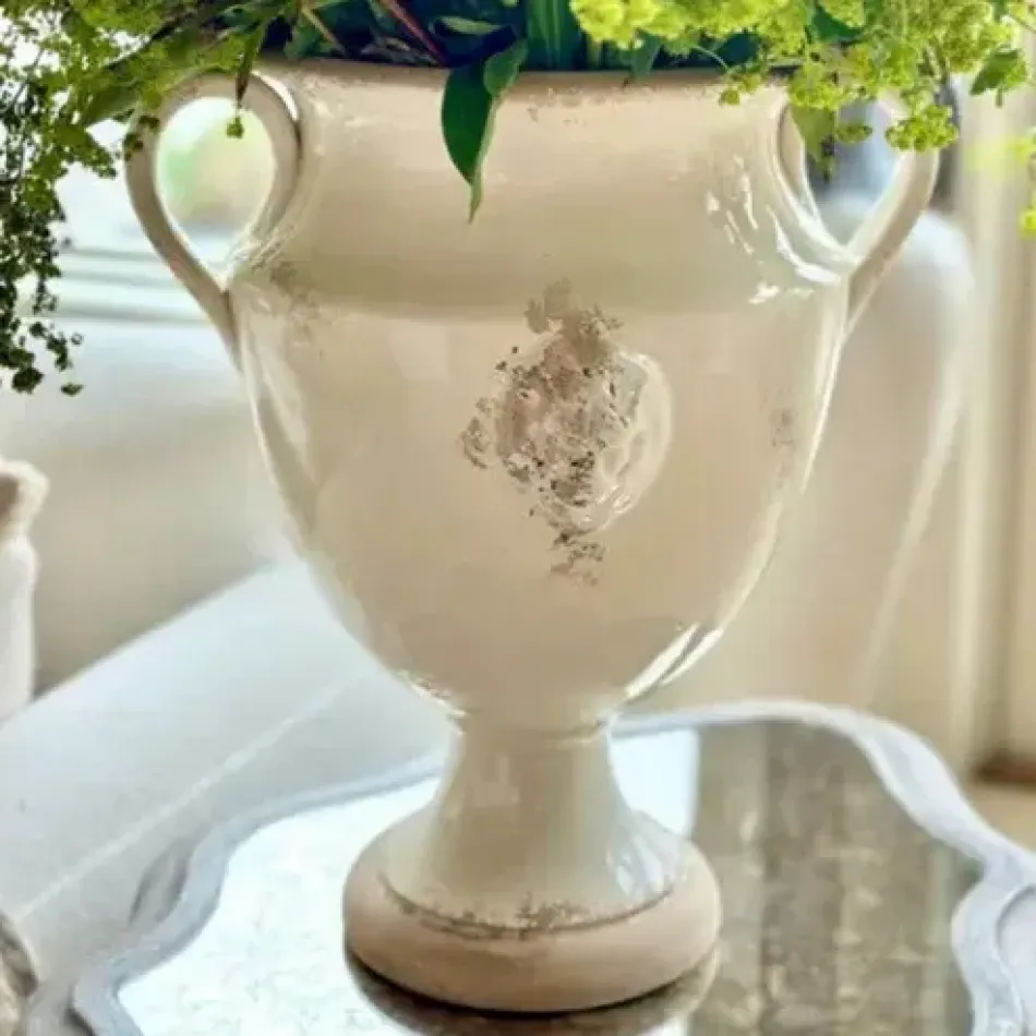 Scavo Cream Leone 2-Handled Urn