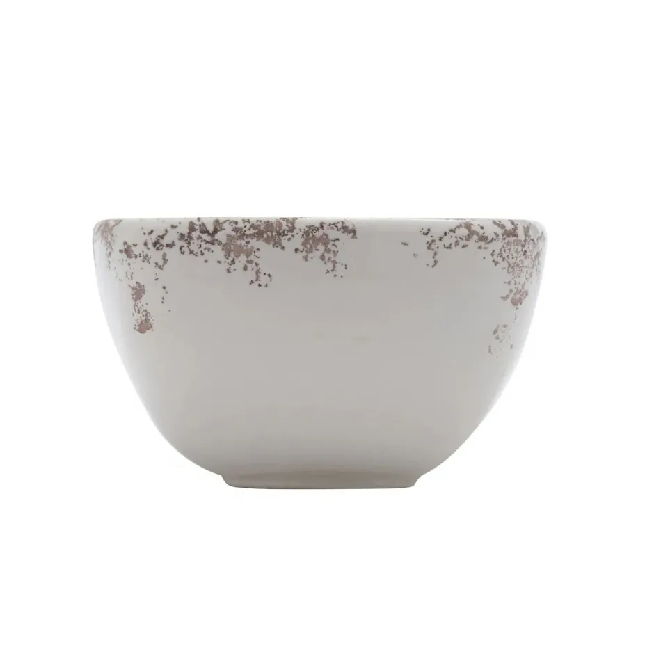 Scavo Off White Square Bowl 3" H x 5" W