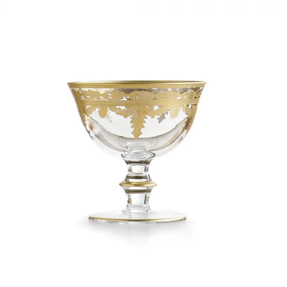 Vetro Gold Compote 4.5" H x 4.75" D 9 oz