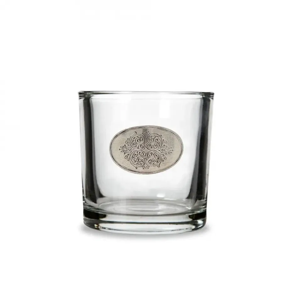 Tavola Damasco Small Glass Vessel 4" D x 4" H 12 oz