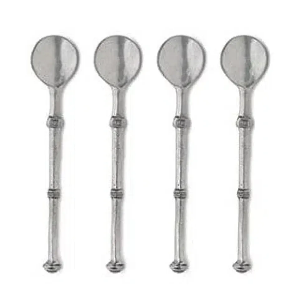 Tavola Set of 4 Coffee Spoons with Pouch 5" L