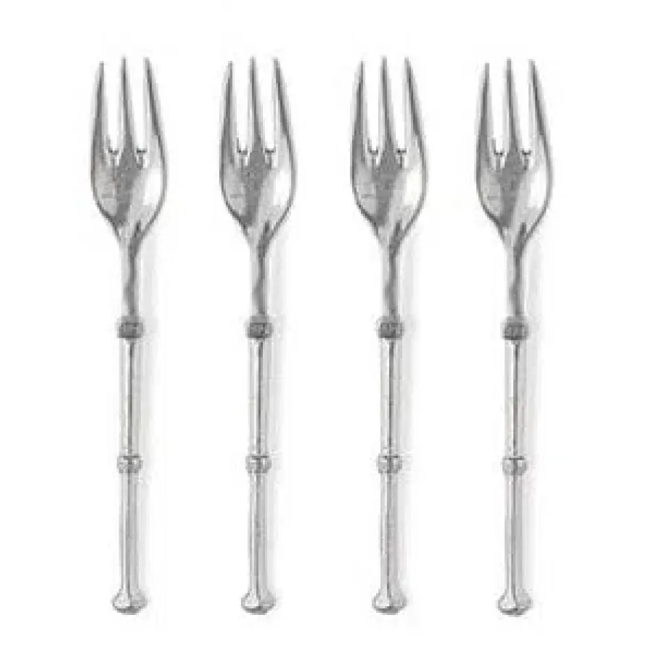 Tavola Set of 4 Appetizer Forks with Pouch 6" L