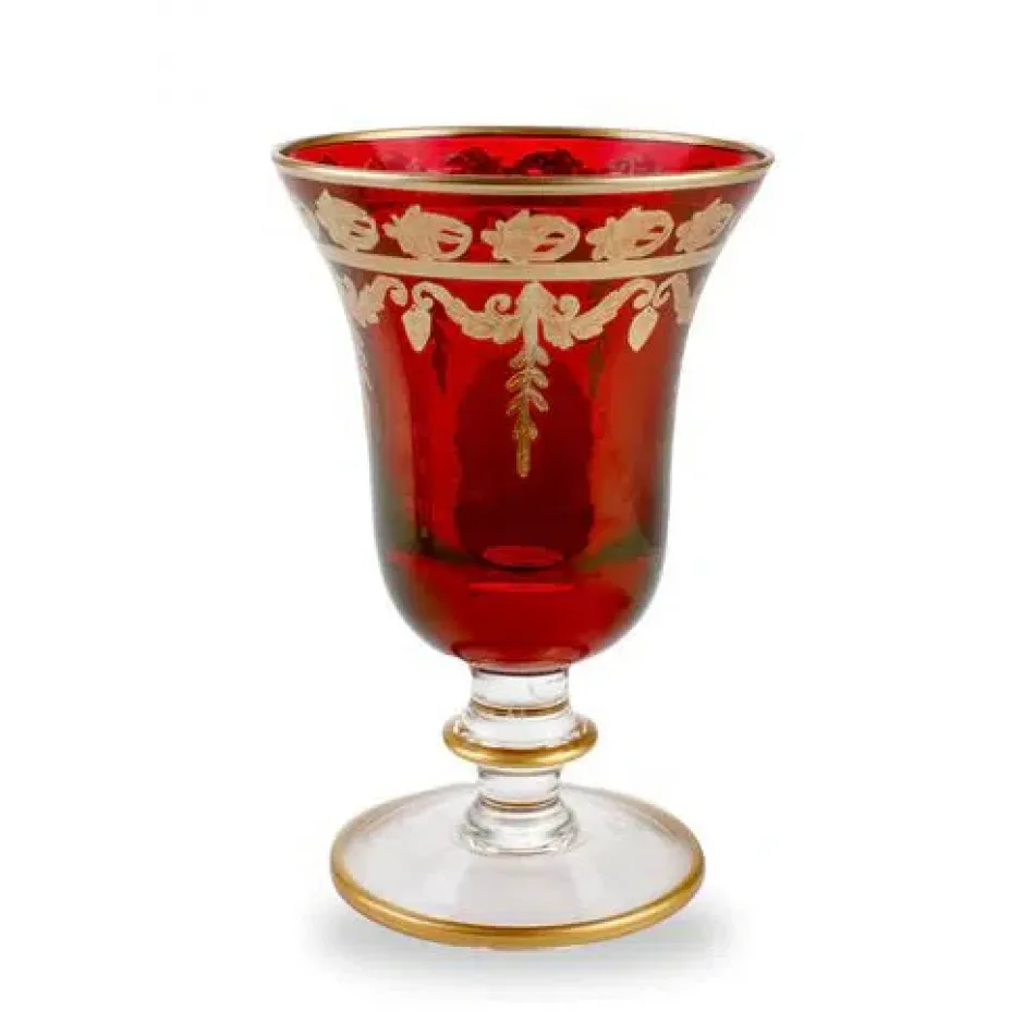 Vetro Gold Red Water/Wine Glass