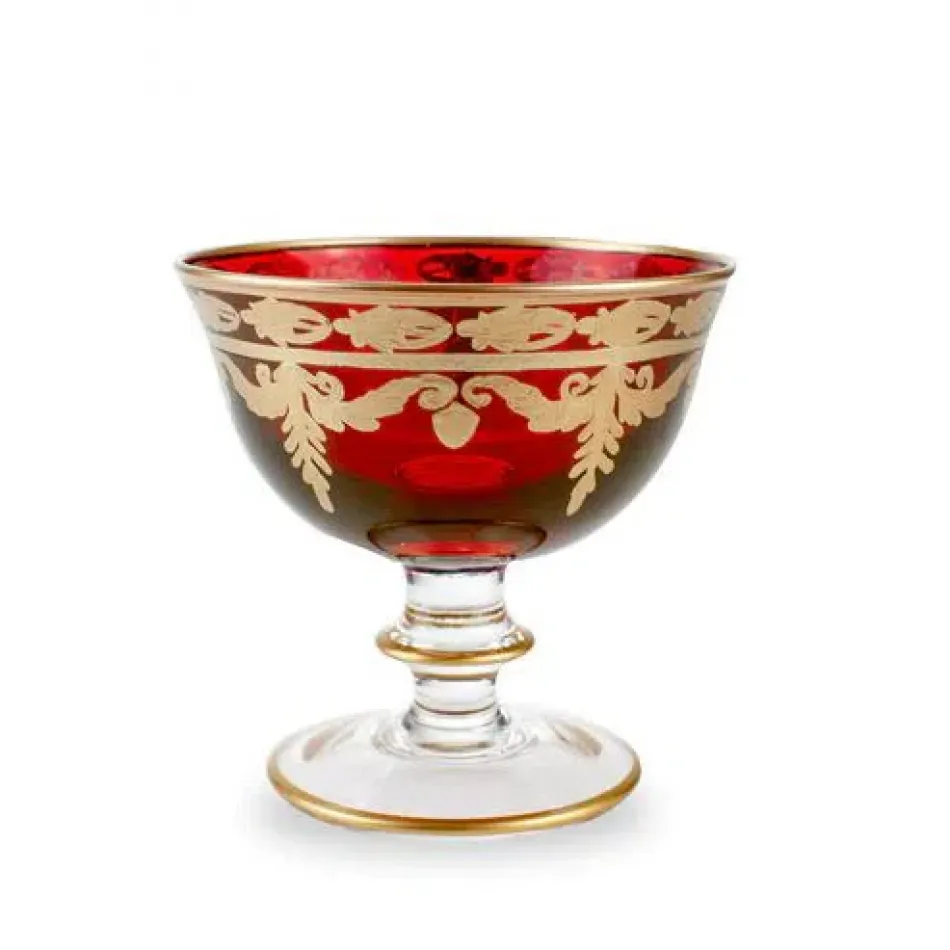 Vetro Gold Red Compote