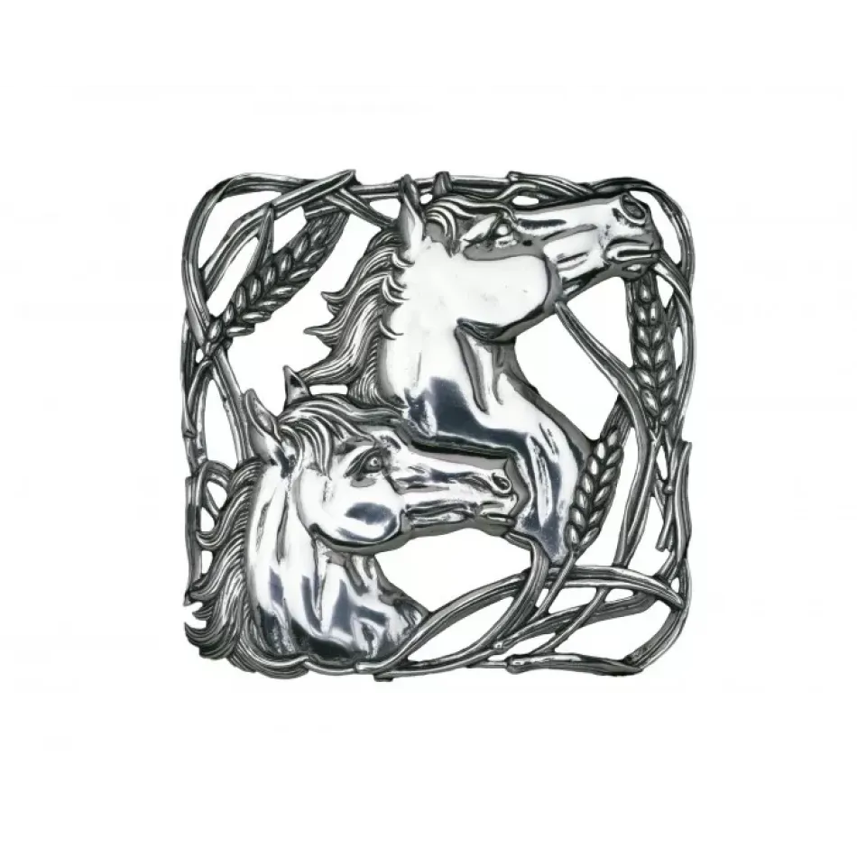 Equestrian Trivet Horse with Wheat