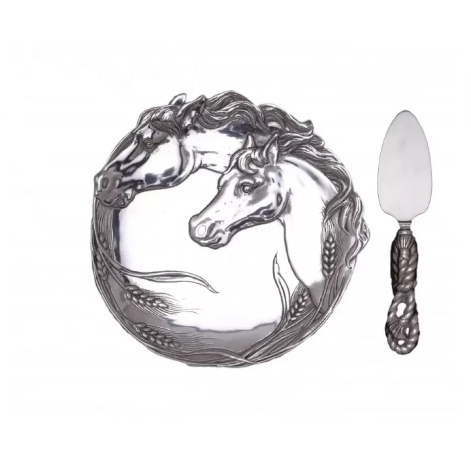 Equestrian Horse Plate with Server