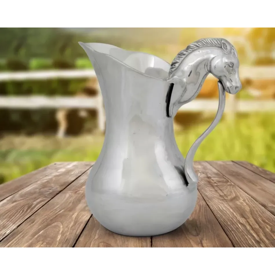 Equestrian Figural Horse Pitcher