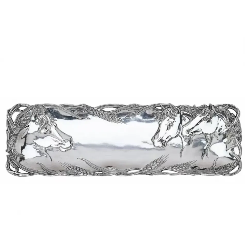 Equestrian Oblong Tray Horse