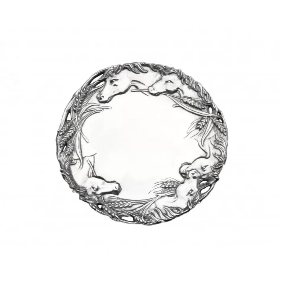 Equestrian Horse Round Tray 12"