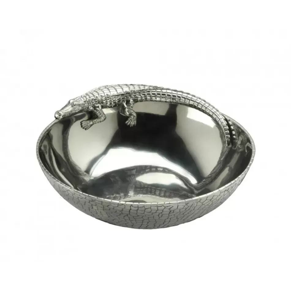 Alligator Figural Bowl 12"