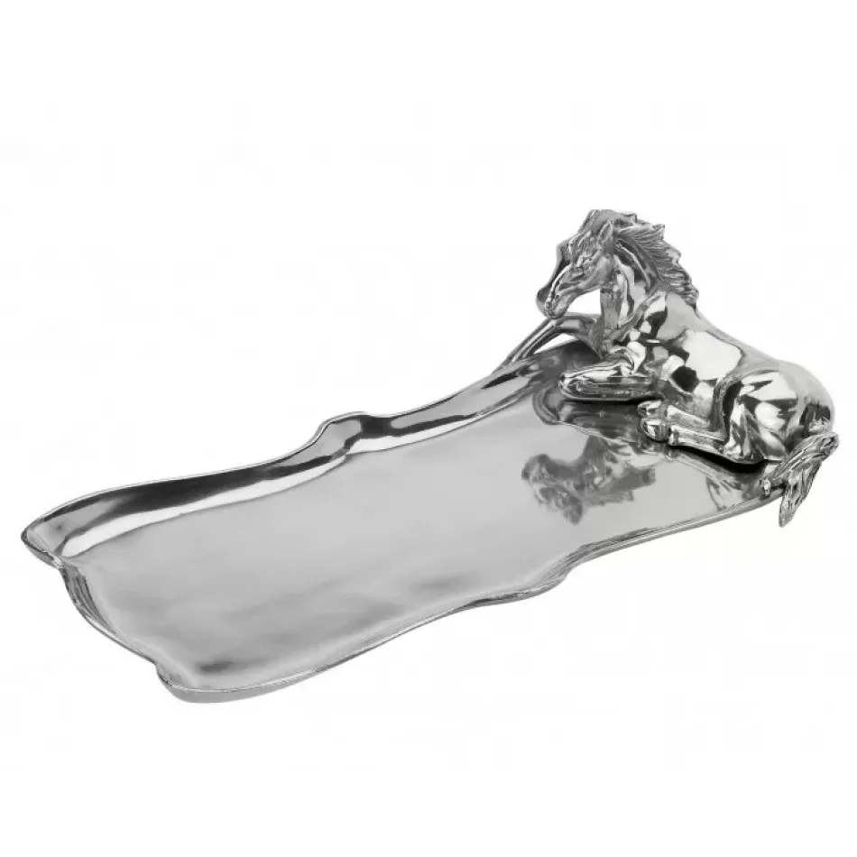 Equestrian Oblong Tray Horse Figural