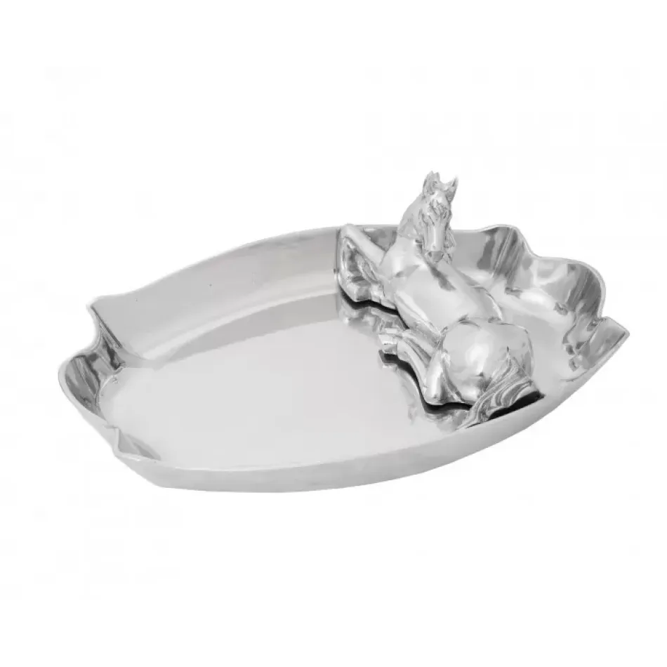 Equestrian Figural Horse Chip and Dip
