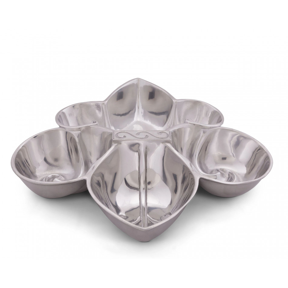Fleur De Lis Serving Bowl 4 Compartment